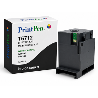 Printpen EPSON T6712 (C13T671200) Maintenance Box WORKFORCE PRO WF6090 WF6530 Kartuş Printpen EPSON T6712 (C13T671200) Maintenance Box WORKFORCE PRO WF6090 WF6530 Kartuş