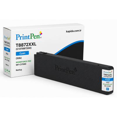 Printpen EPSON T8872XXL (C13T887200) Cyan (50k) WORKFORCE PRO WF-C17590 Kartuş