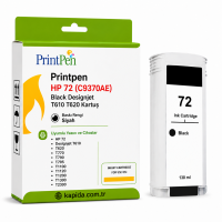 Printpen HP 72 (C9370AE)  Black Designjet T610 T620 Kartuş