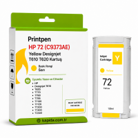 Printpen HP 72 (C9373AE)  Sarı Designjet T610 T620 Kartuş