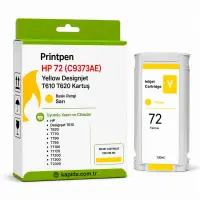 Printpen Hp 72 (C9373Ae)  Sarı Designjet T610 T620 Kartuş