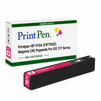 Printpen HP 913A (F6T78AE) Magenta (3K) Pagewide Pro 352 377 Kartuş