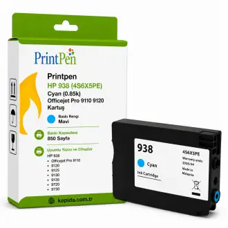 Printpen Hp 938 (4S6X5Pe) Mavi (0.85K) Officejet Pro 9110 9120 Kartuş