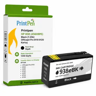 Printpen Hp 938 (4S6X8Pe) Black (1.25K) Officejet Pro 9110 9120 Kartuş