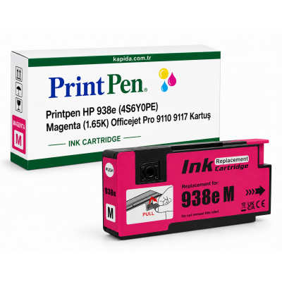Printpen HP 938e (4S6Y0PE) Magenta  (1.65K) Officejet Pro 9110 9117 Kartuş