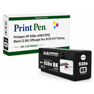 Printpen Hp 938E (4S6Y2Pe) Black (2.5K) Officejet Pro 9110 9117 Kartuş