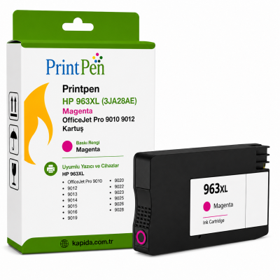 Printpen HP 963XL (3JA28AE) Magenta OfficeJet Pro 9010 9012 Kartuş