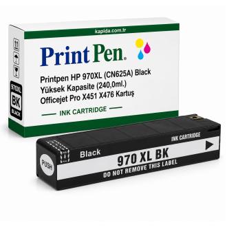 Printpen HP 970XL (CN625A) Black Yüksek Kapasite (240,0ml.) Officejet Pro X451 X476 Kartuş
