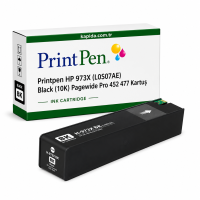 Printpen Hp 973X (L0S07Ae) Black (10K) Pagewide Pro 452 477 Kartuş