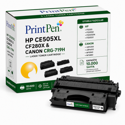 Printpen HP CE505XL,CF280XL & CRG-719HXL (10K) P2050 P2055 ; HP CF280XL Toner