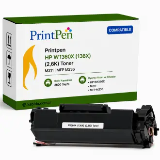 Printpen Hp W1360X (136X) (2,6K) M211 Mfp M236 Toner