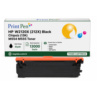 Printpen HP W2120X (212X) Black Chipsiz (13K) M554 M555 Toner