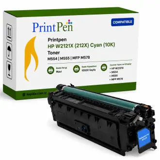 Printpen Hp W2121X (212X) Mavi (10K) M554 M555 Toner