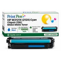 Printpen Hp W2121X (212X) Mavi Chipsiz (10K) M554 M555 Toner