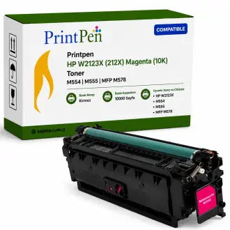 Printpen Hp W2123X (212X) Kırmızı (10K) M554 M555 Toner