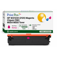 Printpen Hp W2123X (212X) Kırmızı Chipsiz (10K) M554 M555 Toner