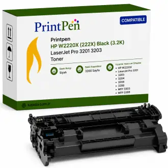 Printpen Hp W2220X (222X) Black (3.2K) Laserjet Pro 3201 3203 Toner