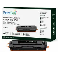 Printpen Hp W2220X (222X) & Canon Crg-075H Black Chipsiz (3.5K) Laserjet Pro 3201 3203 Toner