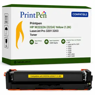 Printpen Hp W2222A (222A) Sarı (1.2K) Laserjet Pro 3201 3203 Toner