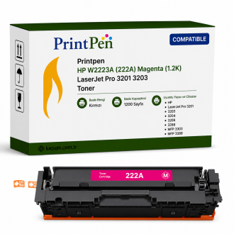 Printpen HP W2223A (222A) Kırmızı (1.2K) LaserJet Pro 3201 3203 Toner