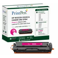 Printpen Hp W2223X (222X) & Canon Crg-075H Kırmızı Chipsiz (2.5K) Laserjet Pro 3201 3203 Toner