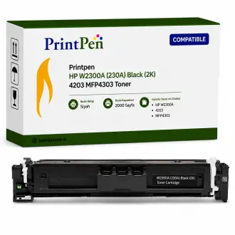 Printpen Hp W2300A (230A) Black (2K) 4203 Mfp4303 Toner