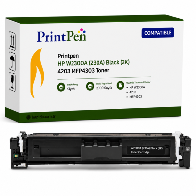 HP W2300A Siyah Muadil Toner - 4203, MFP4303 uyumlu