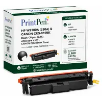 Printpen Hp W2300A (230A) & Canon Crg-069Bk Black Chipsiz (2.1K) 4203 Mfp 4303 ; Canon Crg069Bk Toner