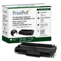Printpen HP W2300X (230X) & Canon CRG-069HBK & T12 Black Chipsiz (7.6K) 4203 MFP 4303 ; Canon CRG069HBK Toner