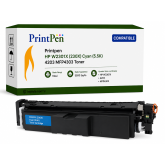 Printpen HP W2301X (230X) Mavi (5.5K) 4203 MFP4303 Toner