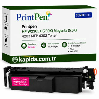 Printpen HP W2303X (230X) Kırmızı (5.5K) 4203 MFP 4303 Toner
