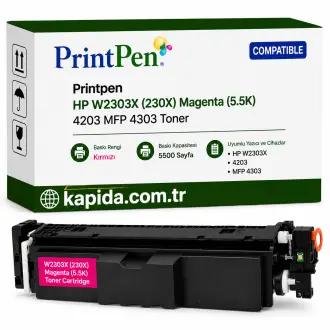 Printpen Hp W2303X (230X) Kırmızı (5.5K) 4203 Mfp 4303 Toner