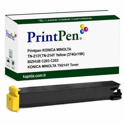 Printpen KONICA MINOLTA TN-213Y,TN-214Y Yellow (374Gr/19K) BIZHUB C203 C253 ; KONICA MINOLTA TN214Y Toner