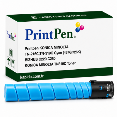 Printpen KONICA MINOLTA TN-216C,TN-319C Cyan (437Gr/26K) BIZHUB C220 C280 ; KONICA MINOLTA TN319C Toner