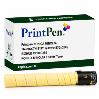 Printpen KONICA MINOLTA TN-216Y,TN-319Y Yellow (437Gr/26K) BIZHUB C220 C280 ; KONICA MINOLTA TN319Y Toner Printpen KONICA MINOLTA TN-216Y,TN-319Y Yellow (437Gr/26K) BIZHUB C220 C280 ; KONICA MINOLTA TN319Y Toner