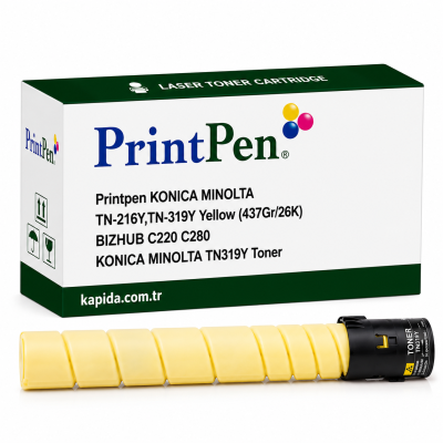 Printpen KONICA MINOLTA TN-216Y,TN-319Y Yellow (437Gr/26K) BIZHUB C220 C280 ; KONICA MINOLTA TN319Y Toner