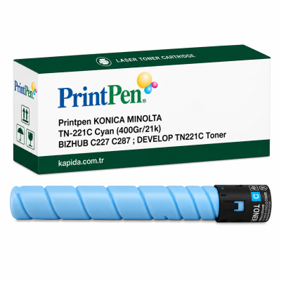 Printpen KONICA MINOLTA TN-221C Cyan (400Gr/21k) BIZHUB C227 C287 ; DEVELOP TN221C Toner