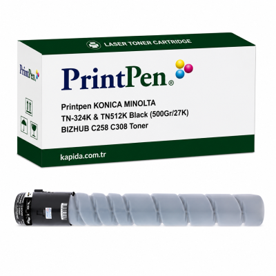 Printpen KONICA MINOLTA TN-324K & TN512K Black (500Gr/27K) BIZHUB C258 C308 Toner