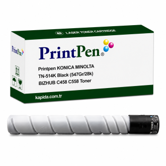 Printpen KONICA MINOLTA TN-514K Black (547Gr/28k) BIZHUB C458 C558 Toner
