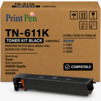Printpen Konica Minolta Tn-611K Black (690Gr) (45K) Bizhub C451 C550 Toner Printpen Konica Minolta Tn-611K Black (690Gr) (45K) Bizhub C451 C550 Toner
