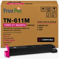 Printpen Konica Minolta Tn-611M Kırmızı (460Gr) (27K) Bizhub C451 C550 Toner