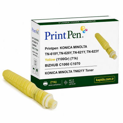 Printpen KONICA MINOLTA TN-619Y,TN-620Y,TN-621Y,TN-623Y Yellow (1100Gr) (71k) BIZHUB C1060 C1070 ; KONICA MINOLTA TN621Y Toner