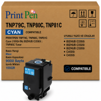 Printpen Konica Minolta Tnp79C, Tnp80C, Tnp81C Cyan (150Gr/9K) Bizhub C3350I ; Konica Minolta Tnp80C Toner Printpen Konica Minolta Tnp79C, Tnp80C, Tnp81C Cyan (150Gr/9K) Bizhub C3350I ; Konica Minolta Tnp80C Toner