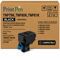 Printpen Konica Minolta Tnp79K,Tnp80K,Tnp81K Black(217Gr/13K) Bizhub C3350I ; Konica Minolta Tnp80K Toner
