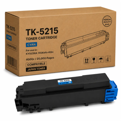 Printpen KYOCERA TK-5215 Cyan (260Gr) (15k) (Japon Toner) TASKalfa 406ci