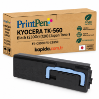 Printpen Kyocera Tk-560 Black(230Gr) (12K) (Japon Toner) Fs-C5300 Fs-C5350