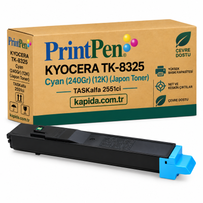 Printpen KYOCERA TK-8325 Cyan (240Gr) (12K) (Japon Toner) TASKalfa 2551ci