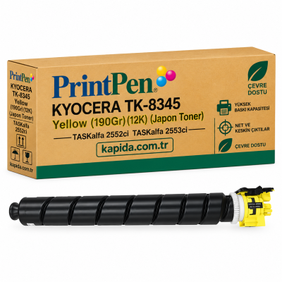 Printpen KYOCERA TK-8345 Yellow (190Gr) (12K) (Japon Toner) TASKalfa 2552ci TASKalfa 2553ci