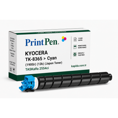 Printpen KYOCERA TK-8365 > Cyan (190Gr) (12k) (Japon Toner) TASKalfa 2554ci