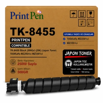 Printpen Kyocera Tk-8455 Black (500Gr) (25K) (Japon Toner) Taskalfa Mz2501Ci Mz3501Ci